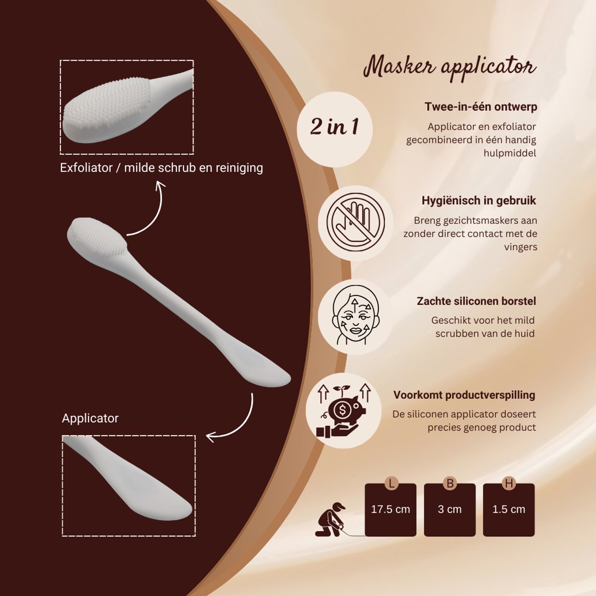 4-piece Skincare Tools | Mask Applicator, Cream Spatula, Mixing Bowl and Face Cloth