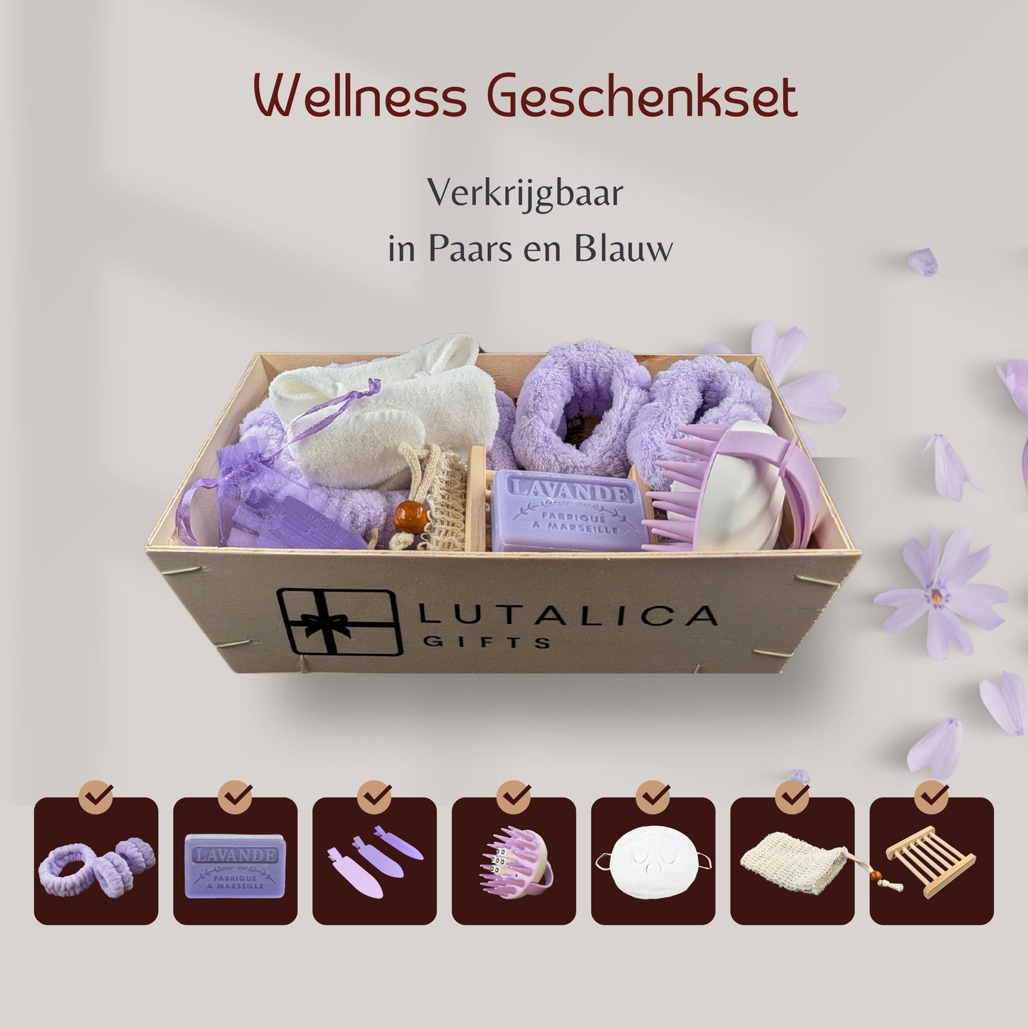 A Moment for Myself Wellness Set for Relaxation and Cleansing | 8-Piece Set (Purple or Blue)