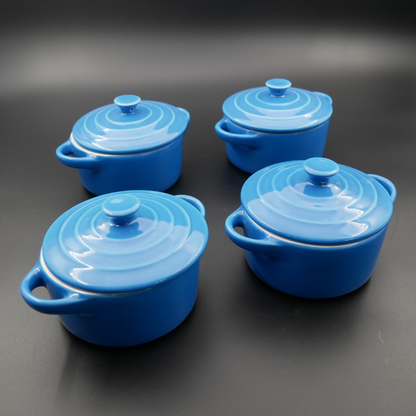 Rustic Blues - Handgemaakte geurkaars in mini ovenpot | Geur: Lutalica – Spa Day | Geleverd in geschenkverpakking
