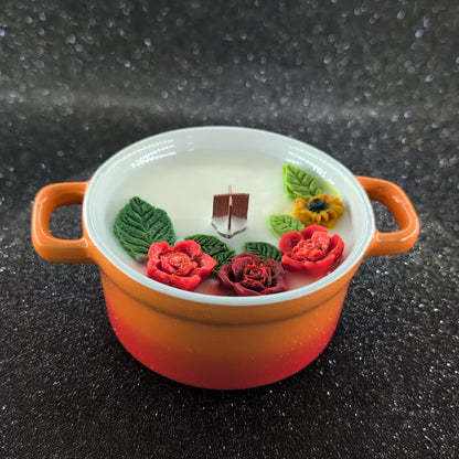 Rustic Orange - Handmade Scented Candle in Vintage Bowl | Gift Wrapped | Fragrance: Lutalica – Autumn Pumpkin | Rapeseed Wax
