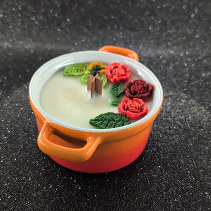 Rustic Orange - Handmade Scented Candle in Vintage Bowl | Gift Wrapped | Fragrance: Lutalica – Autumn Pumpkin | Rapeseed Wax