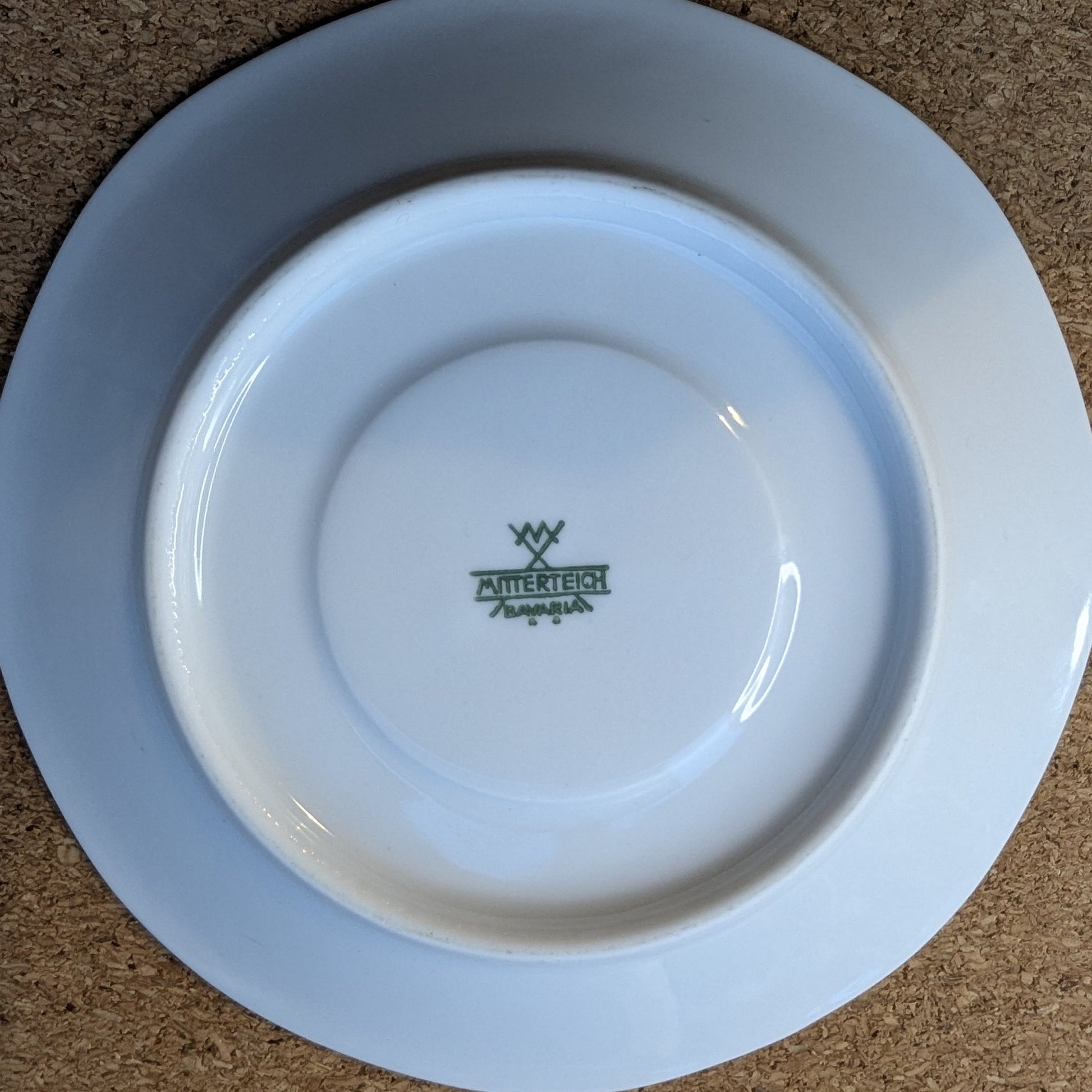 Original stamp. scented candle presented in an authentic Bavaria Mitterteich cup and saucer, marked with the original backstamp. 
